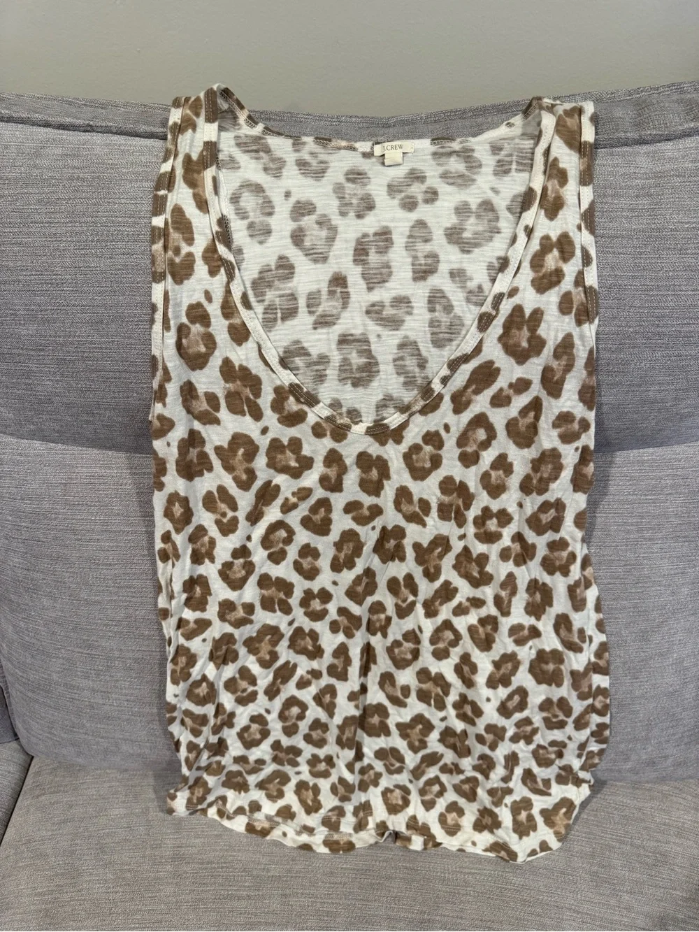 J. Crew Leopard Print V-Neck Tank